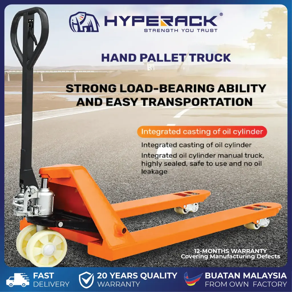 HYPERACK ™️ 3 Ton Hand Pallet Jack Truck AC30-W Heavy Duty Hydraulic Forklift