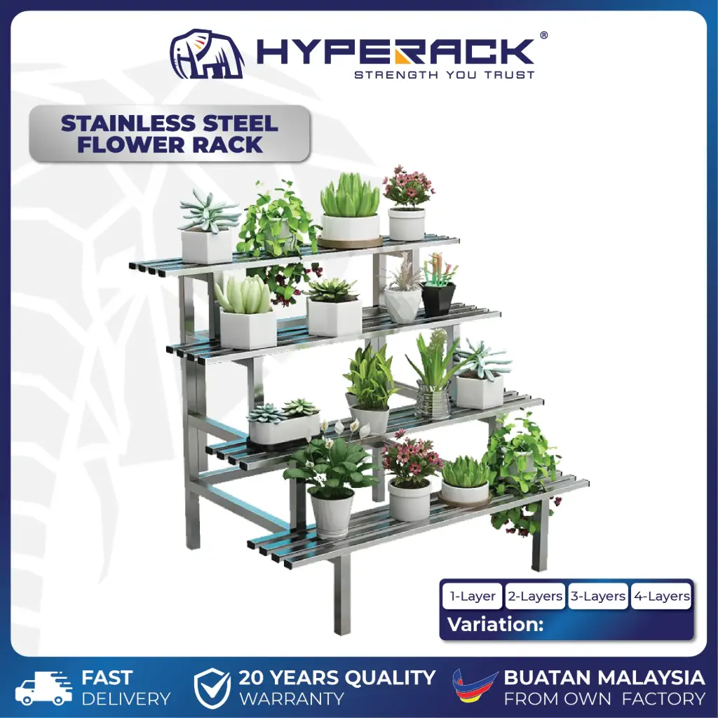 HYPERACK ™️ Flower Rack Stainless Steel Garden Pot