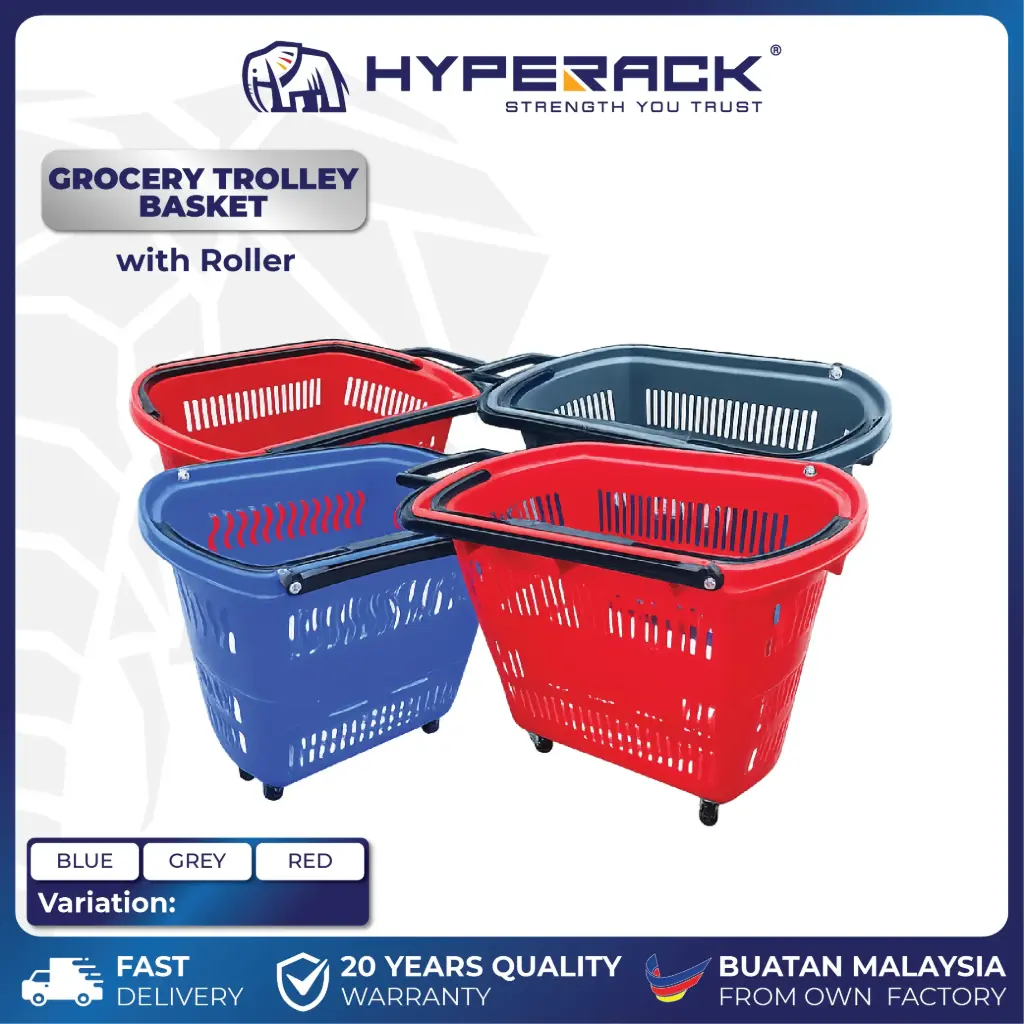 HYPERACK ™️ Grocery Trolley Basket Handle with Roller