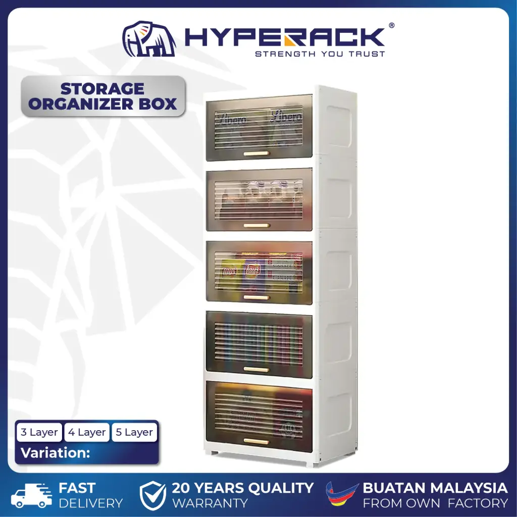 HYPERACK ™️ Large Storage Organizer Container Box Compartment Box