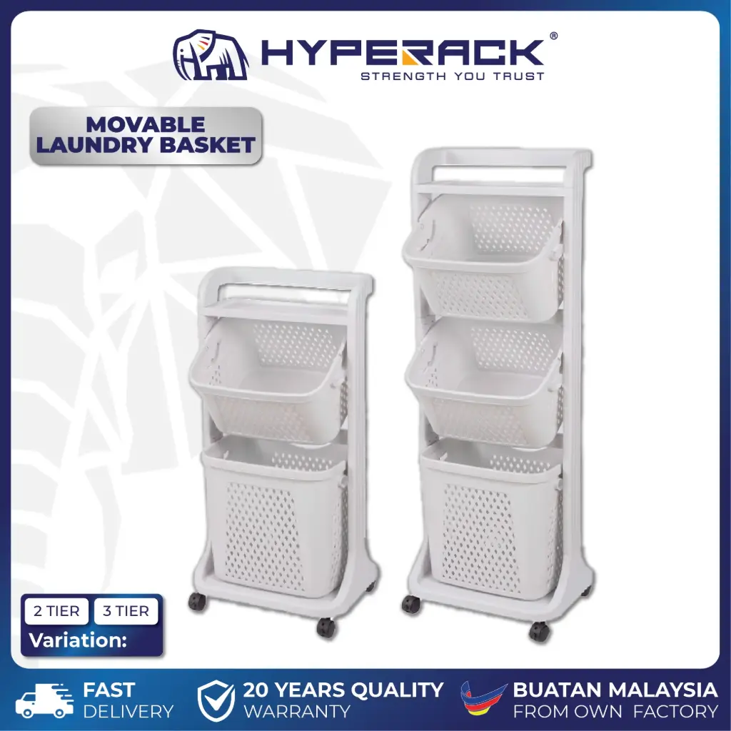 HYPERACK ™️ Multi-layer Laundry Basket Clothes with cover