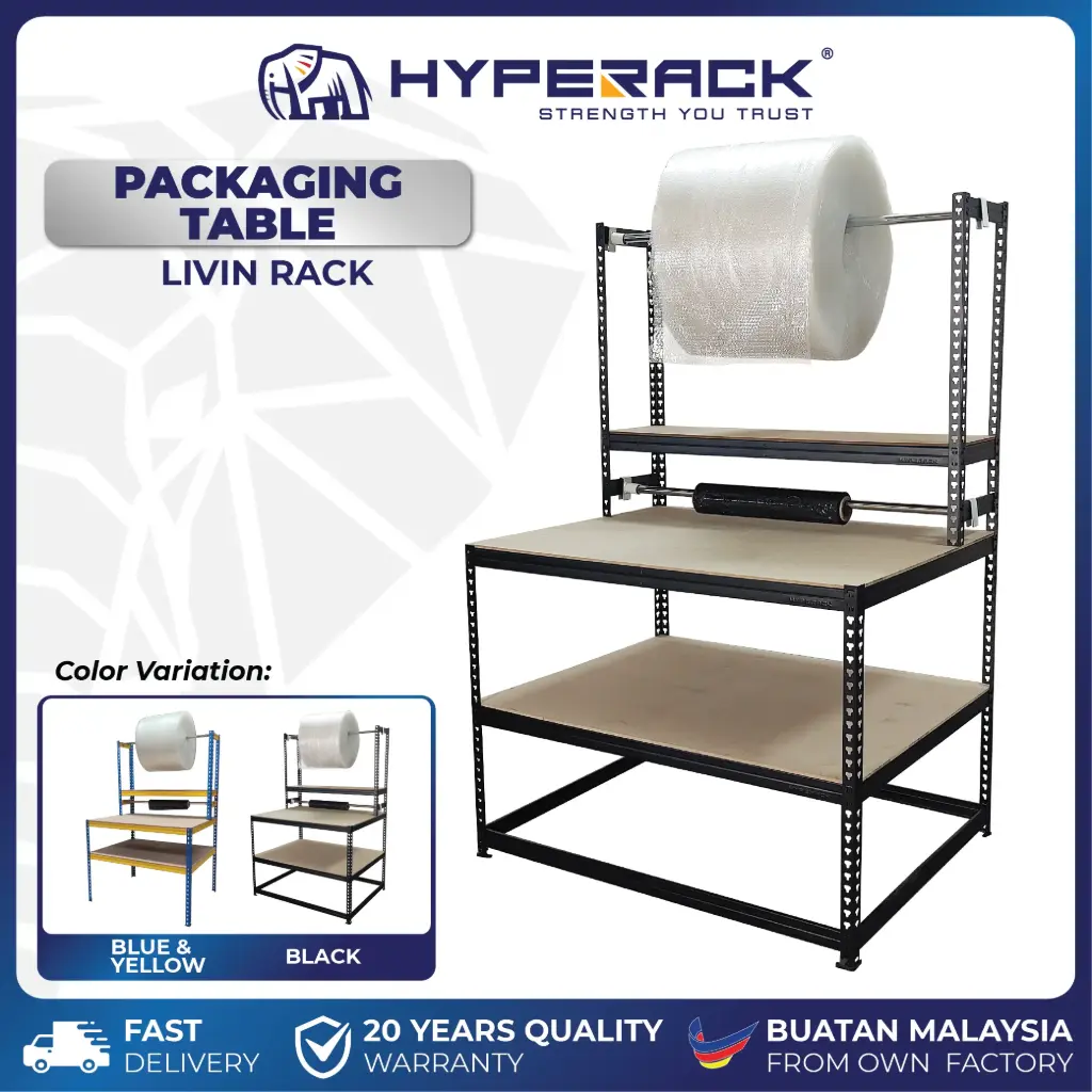 HYPERACK ™️ Packing Table Medium Duty Wrapping Packaging Station