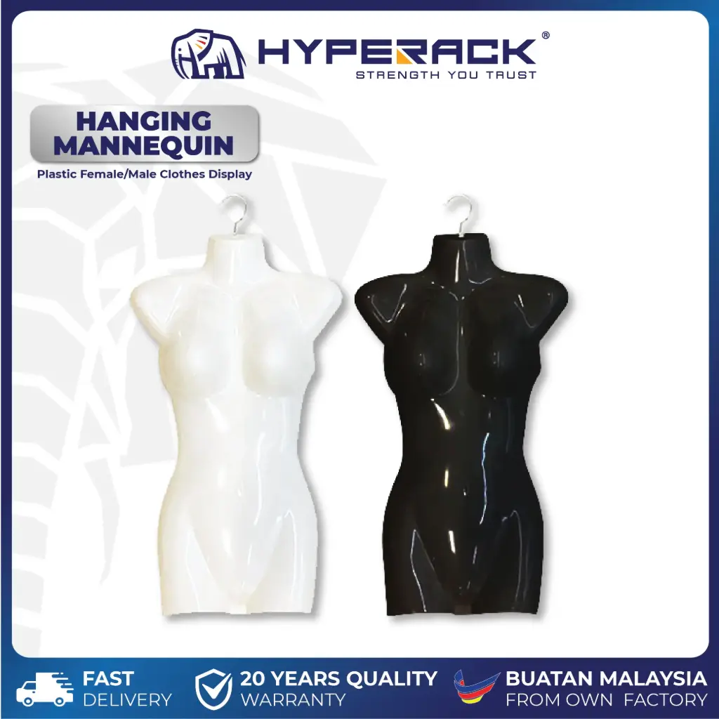 HYPERACK ™️ Plastic Female and Male Hanging Mannequin For Clothes Display