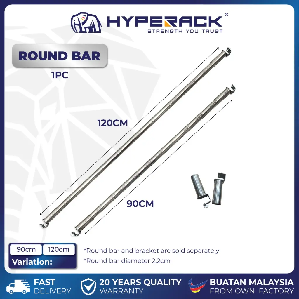 HYPERACK ™️ Round Bar Steel Pipe Tube For Wardrobe Packaging Table