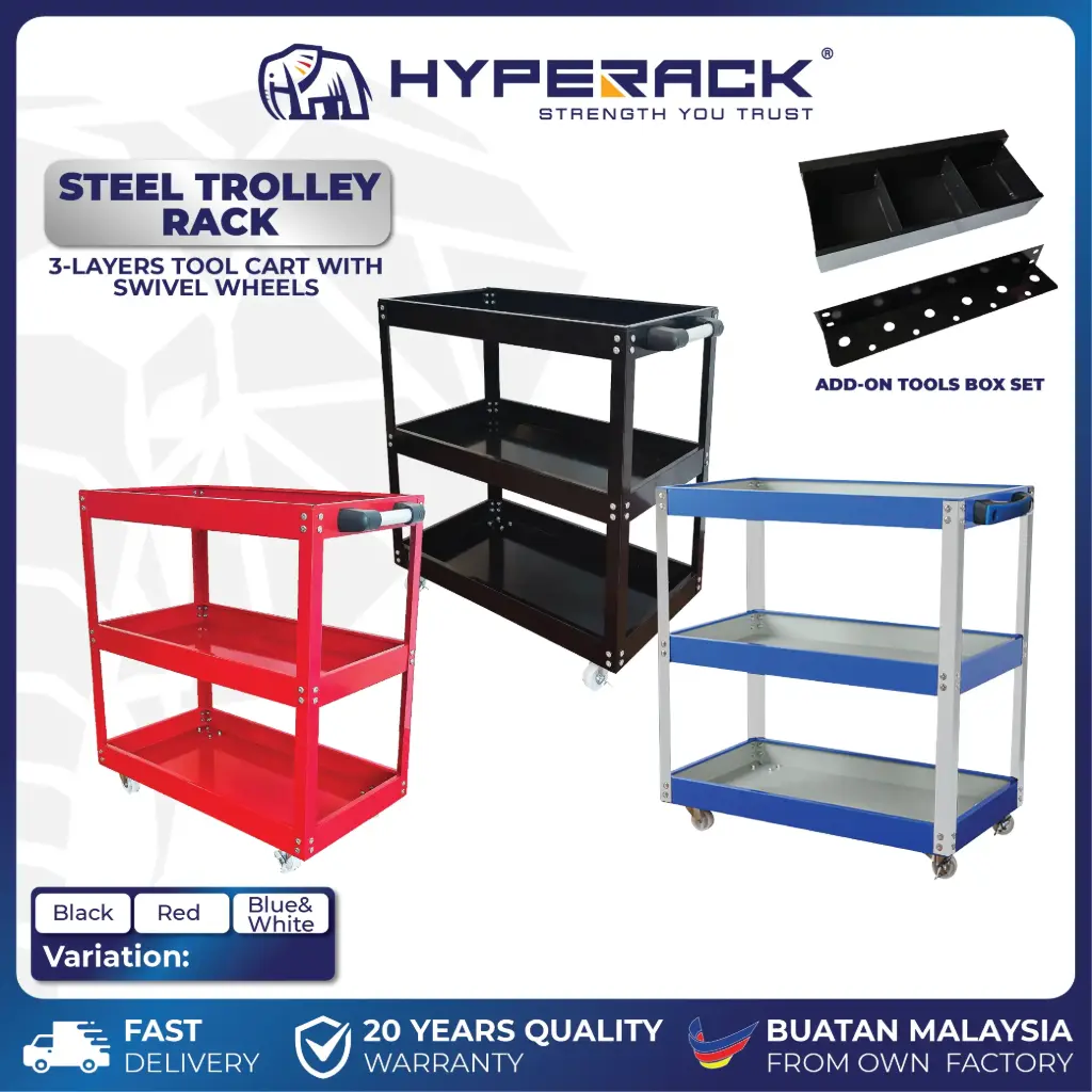 HYPERACK ™️ Steel Tools Trolley Rack