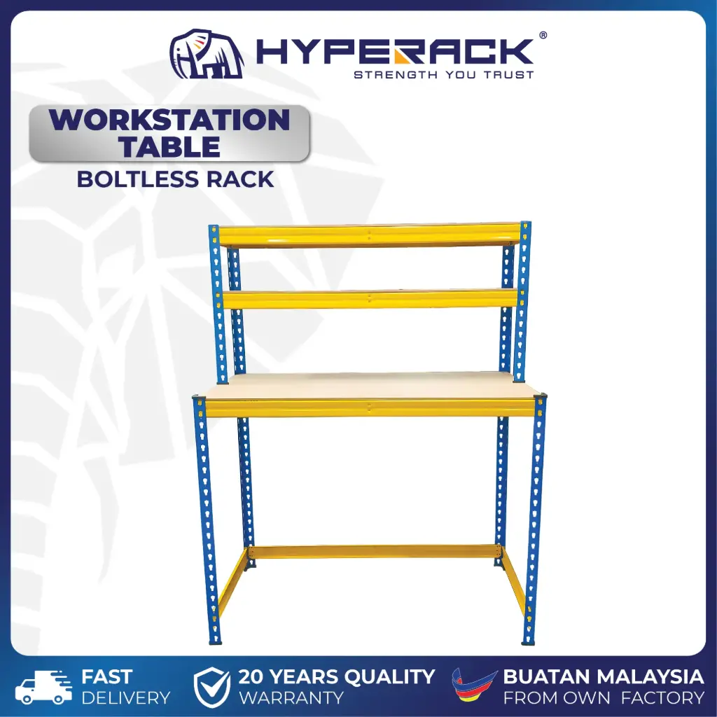 HYPERACK ™️ Work Station Boltless Table Rack H150cm