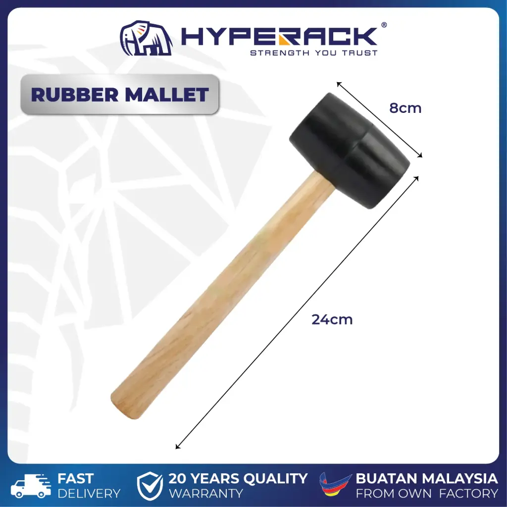 HYPERACK ™️ Multifunctional Rubber Mallet Rubber Hammer 300g