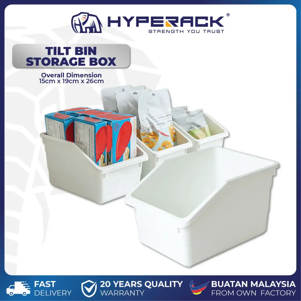 HYPERACK ™️ Tilt bin Storage box Organizer (A Series)  (15x19x26cm)