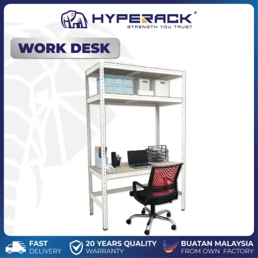 [W-BRBST724] HYPERACK ™️ Work Desk Boltless Rack Study Table Storage Shelf 