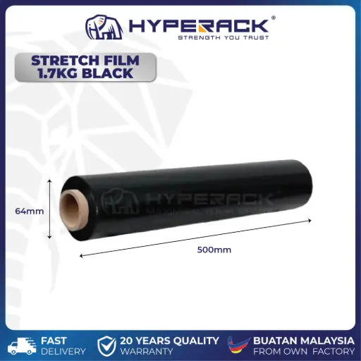 [W-BSF1.7kg] HYPERACK ™️ Black Stretch film 1.7kg x 200g
