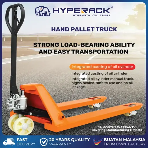 HYPERACK ™️ 3 Ton Hand Pallet Jack Truck AC30-W Heavy Duty Hydraulic Forklift