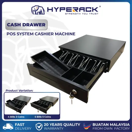 HYPERACK ™️ Cash Drawer Box Storage Tray Cashier Money