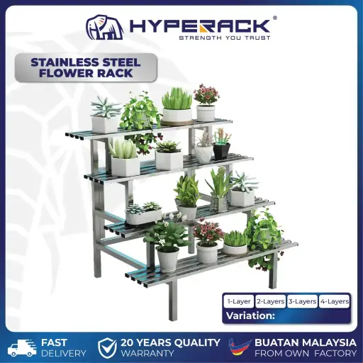 HYPERACK ™️ Flower Rack Stainless Steel Garden Pot
