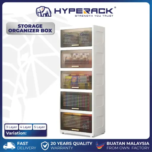HYPERACK ™️ Large Storage Organizer Container Box Compartment Box