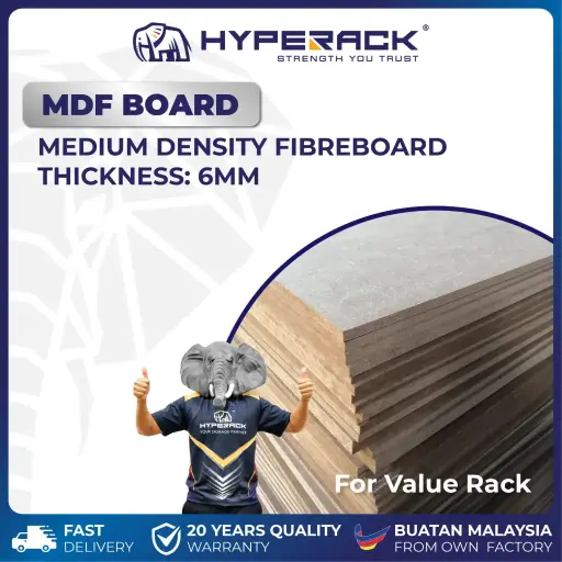 HYPERACK ™️ MDF Medium Density E1 Grade Fiberboard Thickness 6mm