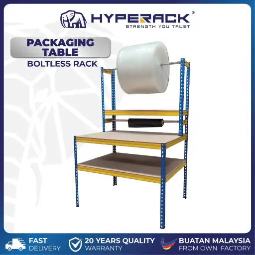 HYPERACK ™️ Packing Table Heavy Duty Wrapping Packaging Station