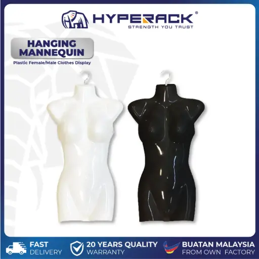 HYPERACK ™️ Plastic Female and Male Hanging Mannequin For Clothes Display