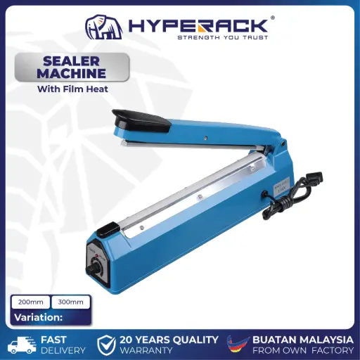 HYPERACK ™️ Sealing Impulse Sealer Machine Film Heat PE PP Plastic Poly Bag Sealer 200mm 300mm