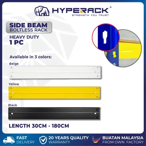 HYPERACK ™️ Side Beam Loose Part for Boltless Rack ONLY FOR HYPERACK'S HEAVY DUTY BOLTLESS RACK