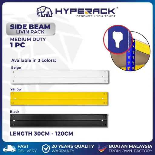 HYPERACK ™️ Side Beam Loose Part for Livin Rack ONLY FOR HYPERACK'S MEDIUM DUTY LIVIN RACK