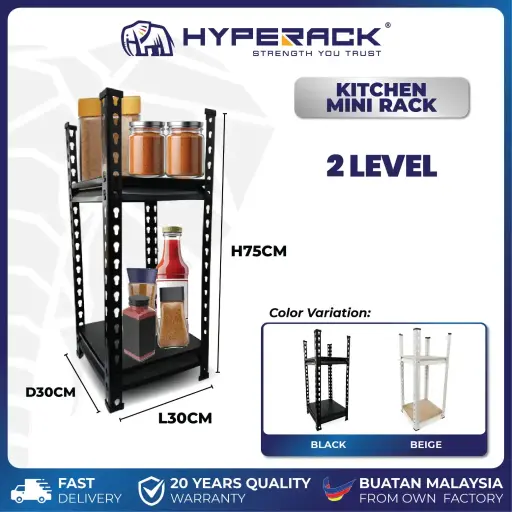 HYPERACK ™️ Spice Rack Value Rack Metal Boltless Rack Kitchen Rack H75CM x D30CM x L30CM