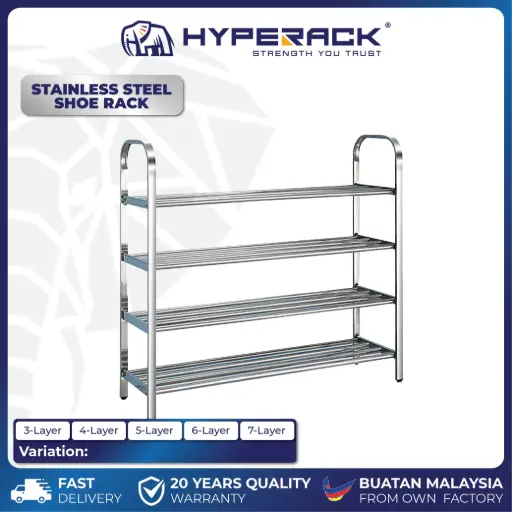 HYPERACK ™️ Stainless Steel Shoe Rack Shelf Cabinet