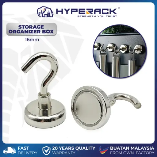 HYPERACK ™️ Strong Magnetic Hook Holder Hanging Storage Home Organizer