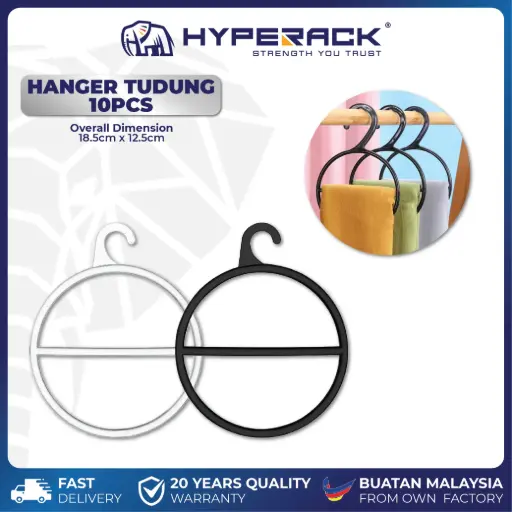 [W-HSTR-10PCS] HYPERACK ™️ 10PCS Transparent Hanger Shawl Scarf Tie Hanger Tudung Penyangkut