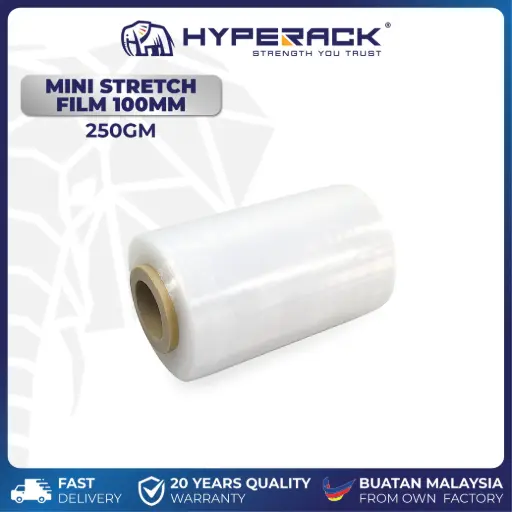 [W-SSF100mm] HYPERACK ™️ Baby Roll Mini Stretch Film 100mm x 250gm x 1 Roll