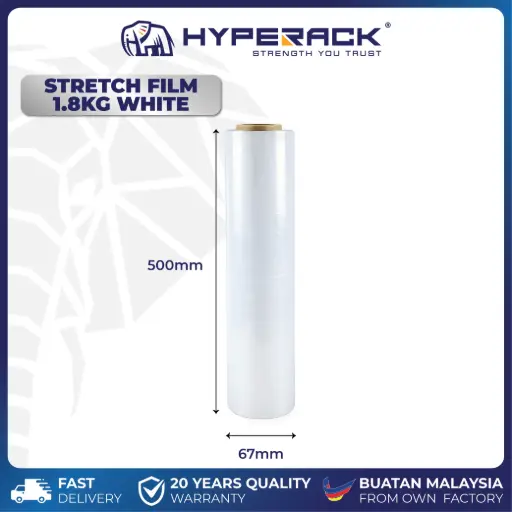 [W-SSF500mm] HYPERACK ™️ Clear Stretch film 1.8kg x 200g
