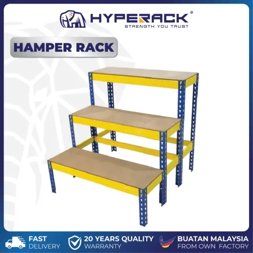 [W-HR] HYPERACK ™️ Hamper Rack 3 Levels Stairs Steps Boltless Rack
